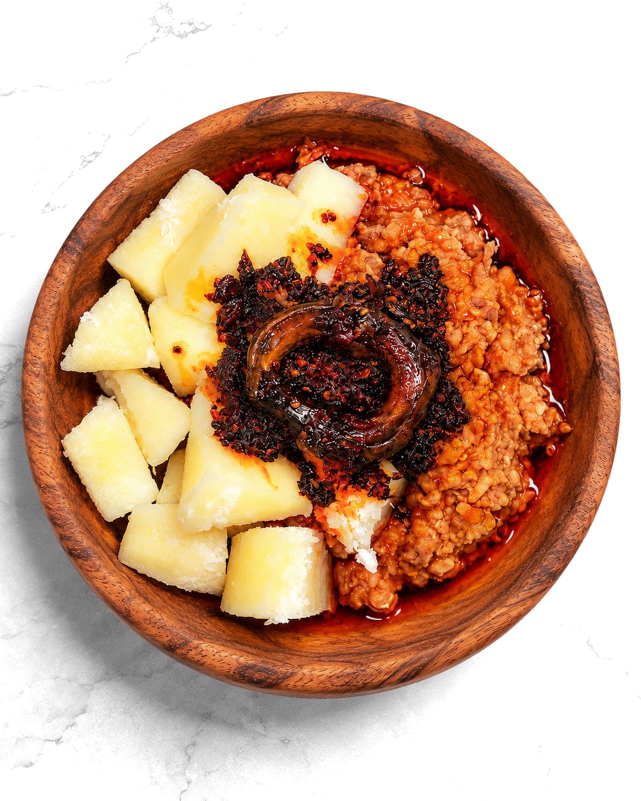 Ewa Agoyin & Yam with Fish